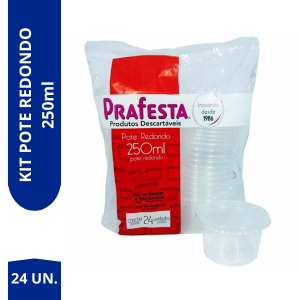 Pote Descartável 200ML Redondo Freezer Microondas  C/24